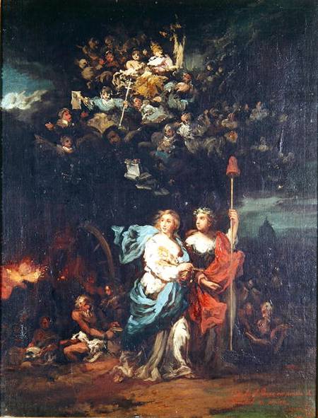 The Church Guided by Liberty à Eugenio Lucas Velazquez