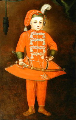A Young Swordsman (oil on canvas) à Ecole Européenne, (18ème siècle)