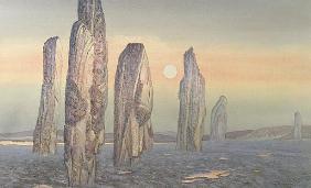 Spirits of Callanish, Isle of Lewis, 1987 (w/c and pastel) 