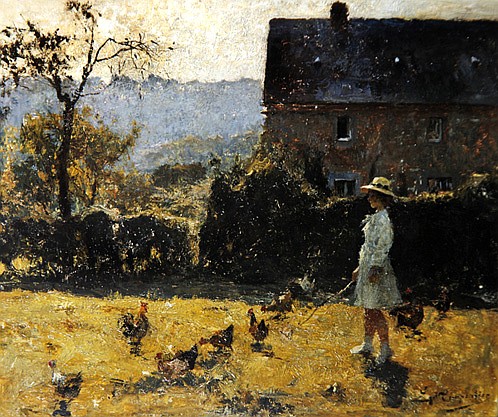 By the Farmhouse à Evariste Carpentier