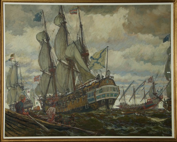 Die Flotte Peters I. à Evgeni Evgenievitch Lanceray