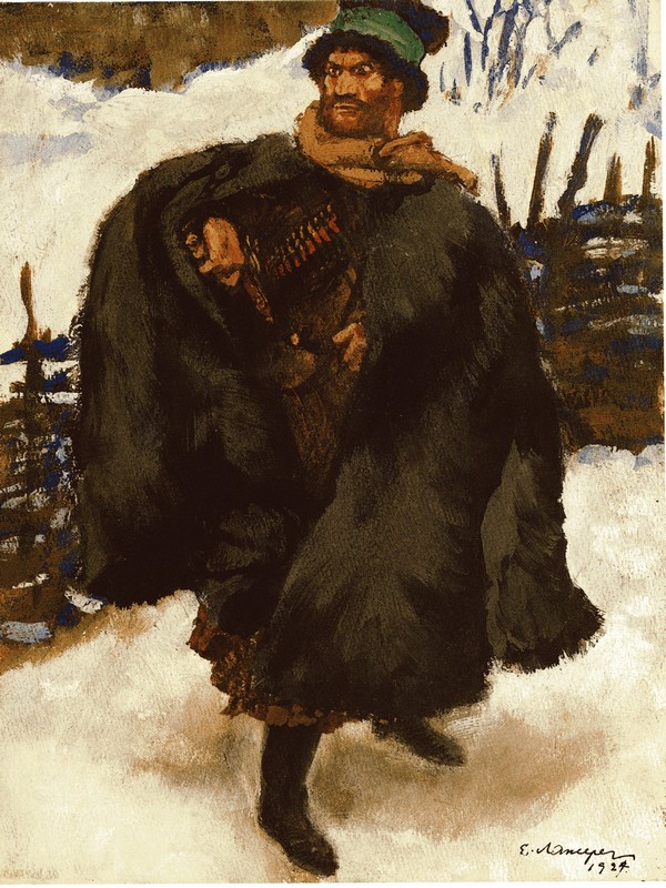 Illustration zur Novelle Hadschi Murat von Leo Tolstoi à Evgeni Evgenievitch Lanceray
