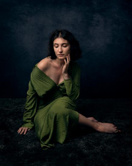 Diana in the green dress