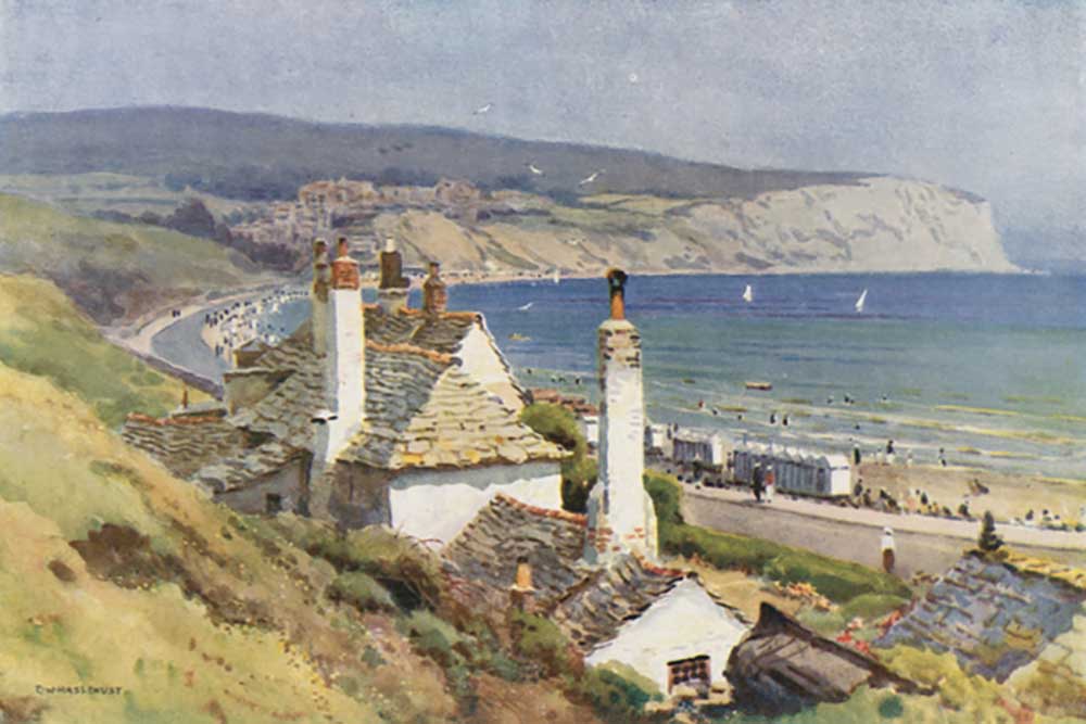 The Fine Sweep of Swanage Bay à E.W. Haslehust