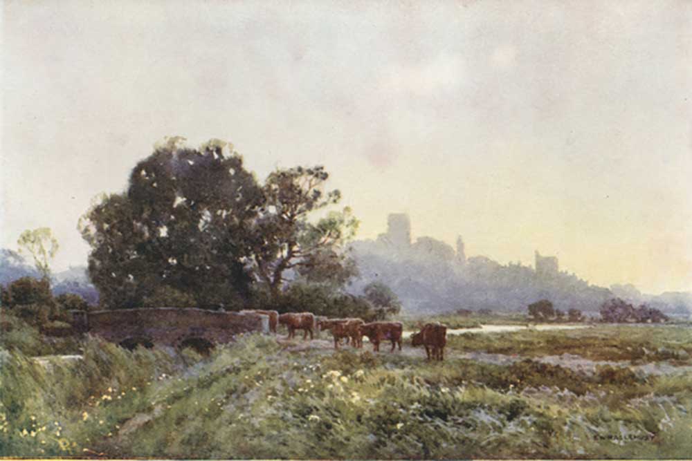 Dorchester from the Meadows à E.W. Haslehust
