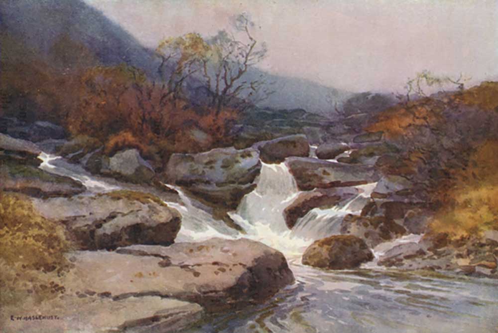 A Dartmoor Stream à E.W. Haslehust