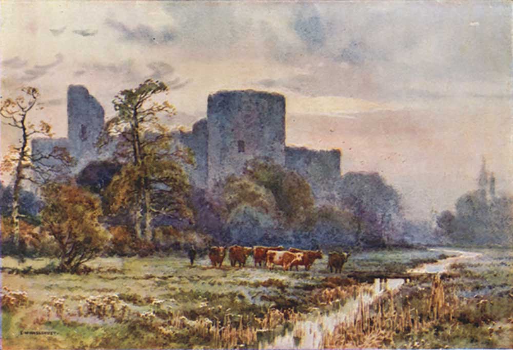 Pevensey Castle from the Meadwos à E.W. Haslehust