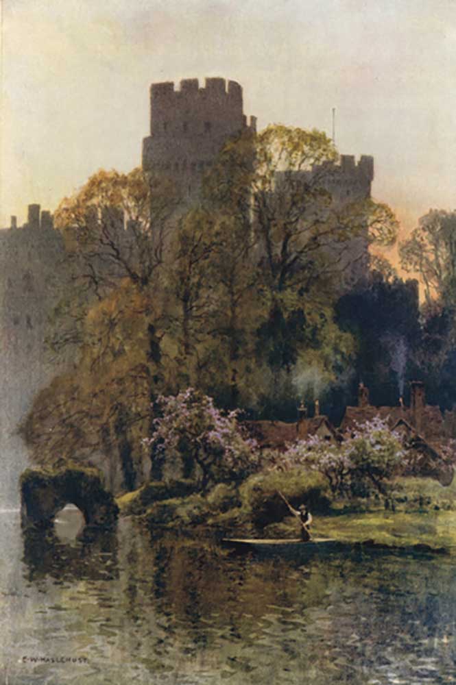 Warwick Castle from the River à E.W. Haslehust