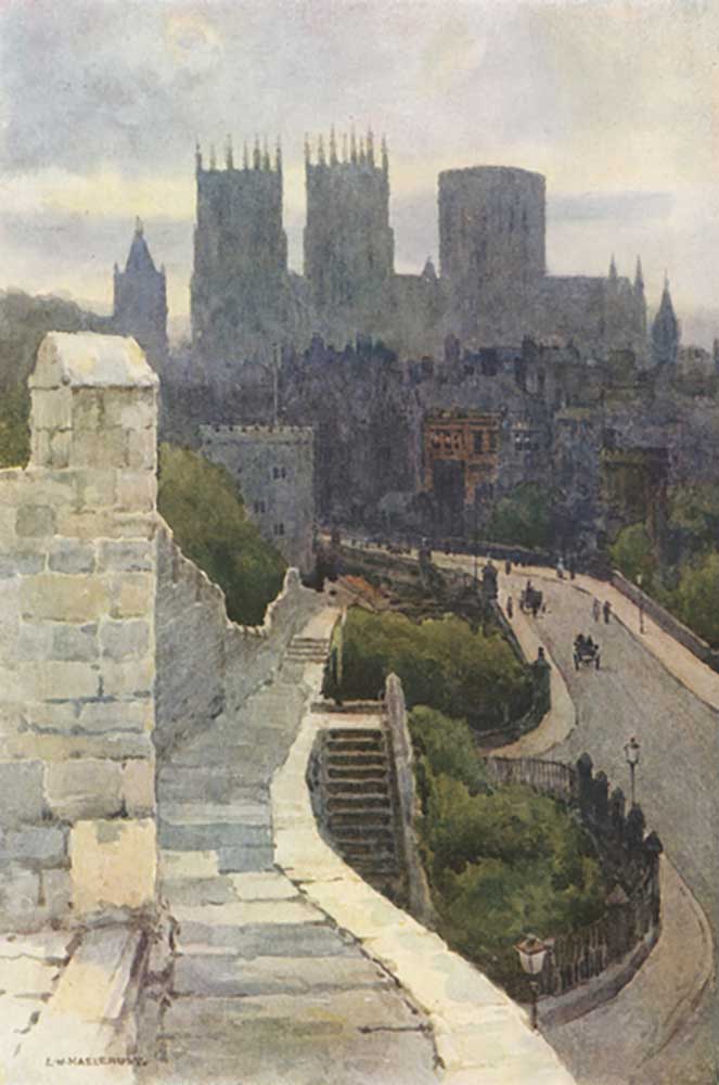York from the City Walls à E.W. Haslehust