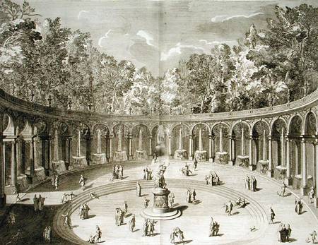 The Colonnade, Versailles, from 'Les Plans, Profils et Elevations des Ville et Chateau de Versailles à F. Delamonce
