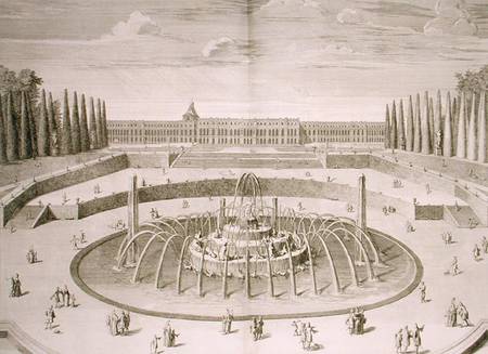 Fountain of Latone at Versailles, 1714, from 'Les Plans, Profils et Elevations des Villes et Chateau à F. Delamonce