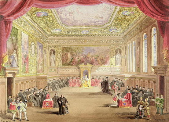 The Trial, Act IV, Scene I from Charles Kean's production of 'The Merchant of Venice', Princess Thea à F. Lloyds