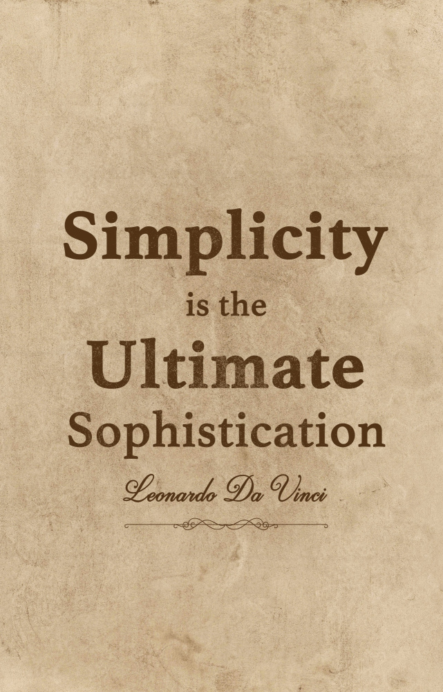 Da Vinci Quote Simplicity à Fadil Roze