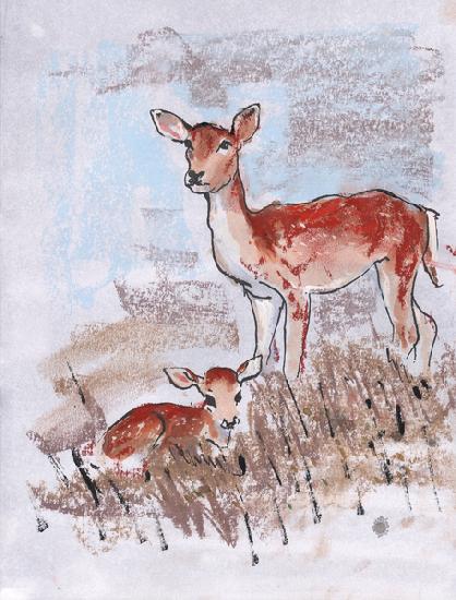 Doe with Fawn