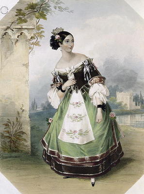 Emma Albertazzi as Zerlina in 'Don Giovanni', printed by Charles Joseph Hullmandel (1789-1850) 1837 à Fanny Corbaut
