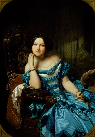 Portrait of Amalia de Llano u Dotres (1821-74), Countess of Vilches à Federico de Madrazo y Kuntz