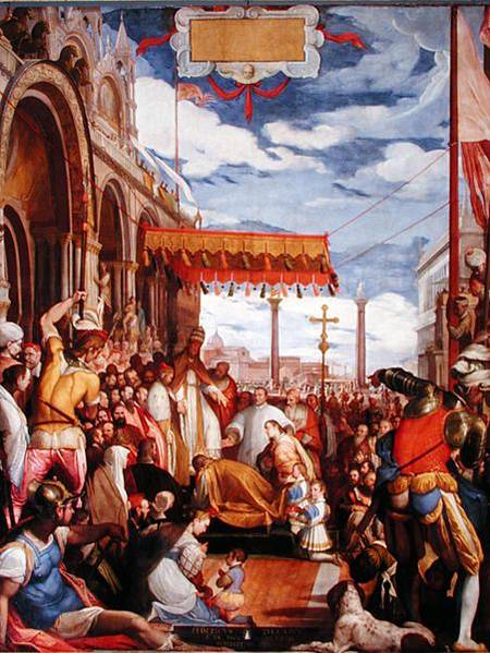 Frederick Barbarossa (c.1123-90) Pays Public Homage to Pope Alexander III (1105-81) à Federico Zuccari