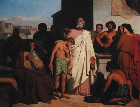 Annointing of David by Saul à Felix-Joseph Barrias