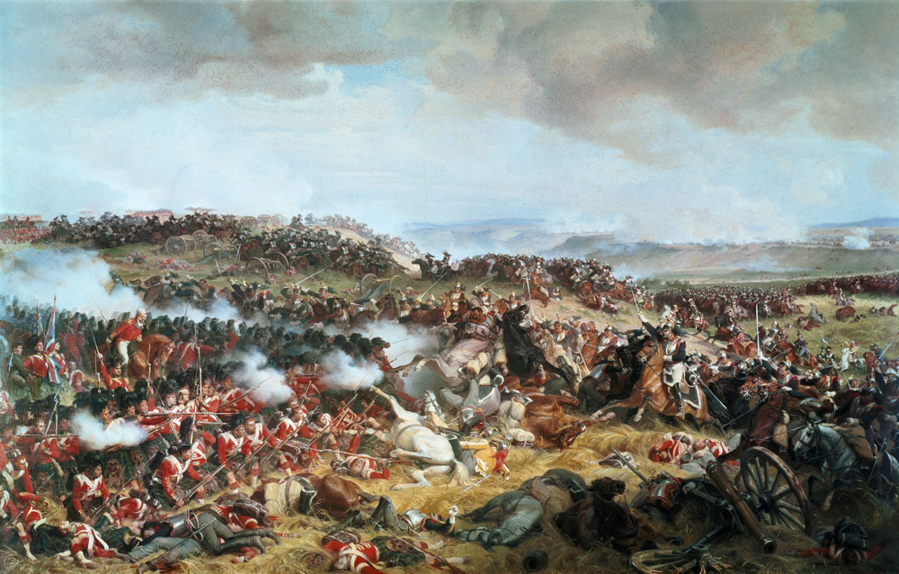 Cuirassiers Charging the Highlanders at the Battle of Waterloo on 18th June 1815 à Felix Philippoteaux