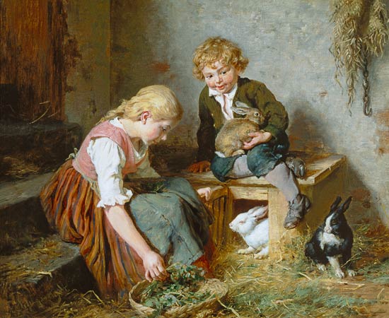 Feeding the Rabbits à Felix Schlesinger