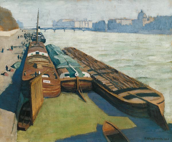 Paris/Barges on the Seine Bank/Vallotton à Felix Vallotton