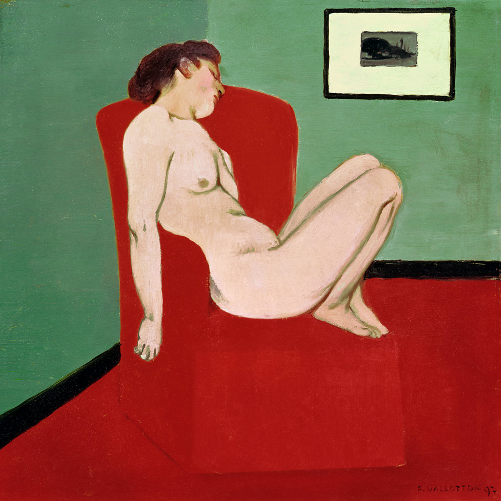 F.Vallotton / Nude woman on a chair à Felix Vallotton