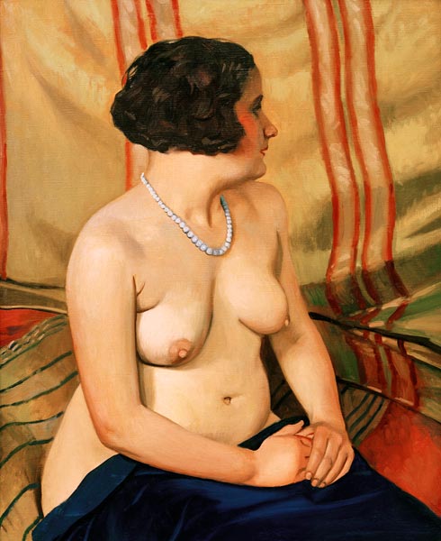 F.Vallotton, Frau mit blauer Halskette à Felix Vallotton