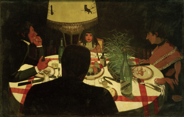 F.Vallotton, The Dinner, Lighting à Felix Vallotton