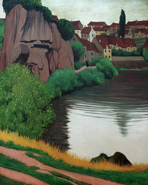 F.Vallotton / Landscape near Semur à Felix Vallotton