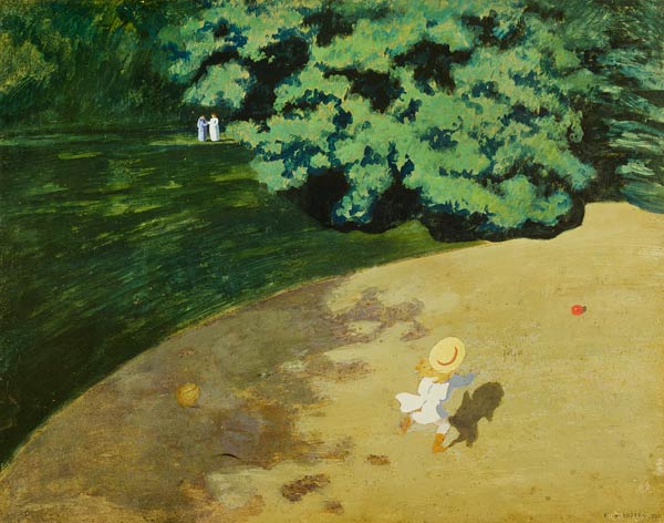 The Balloon or Corner of a Park with a Child Playing with a Balloon à Felix Vallotton