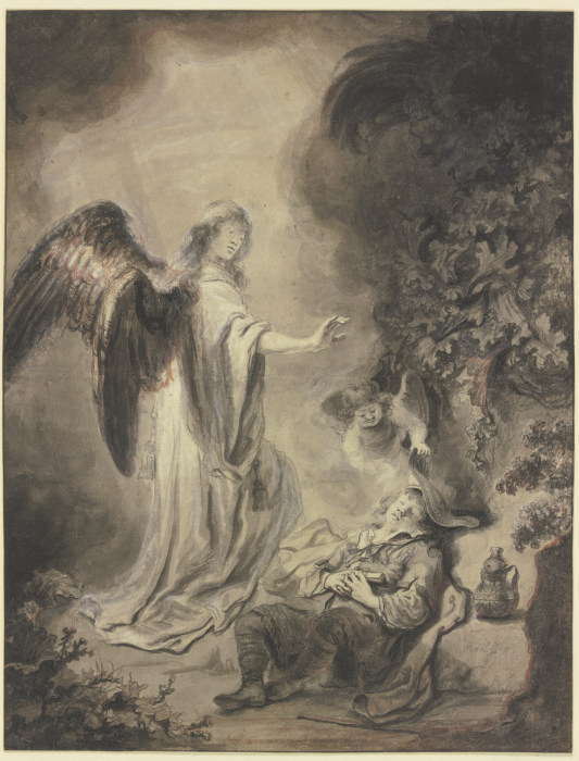 Der Engel erscheint Jacob im Traume à Ferdinand Bol