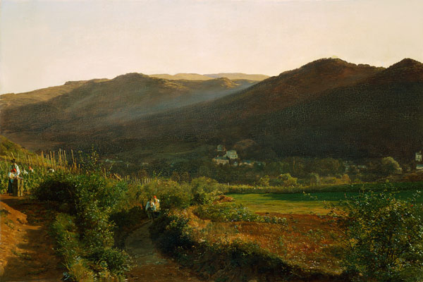 Paysage avec des vignobles à Ferdinand Georg Waldmüller