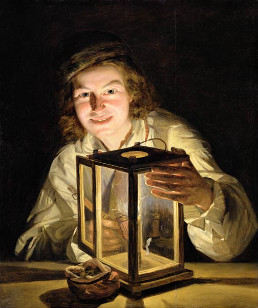 The Young Stableboy with a Stable Lamp à Ferdinand Georg Waldmüller