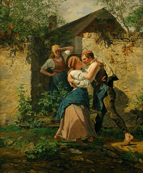 Peasant Lovers à Ferdinand Georg Waldmüller