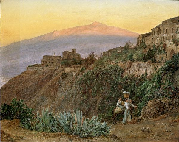 F.G.Waldmüller, Taormina mit Ätna à Ferdinand Georg Waldmüller