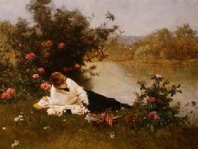 Woman on a River Bank