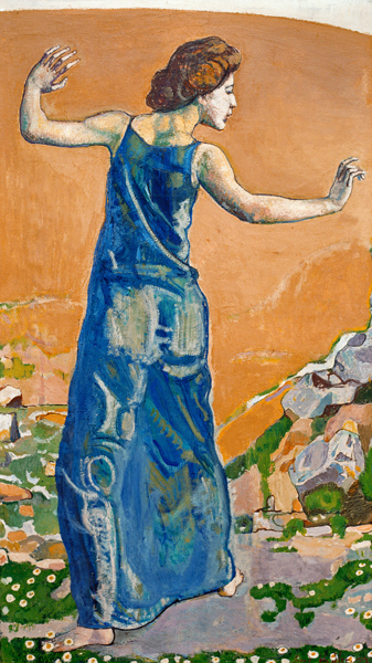 Woman with arms outstretched à Ferdinand Hodler