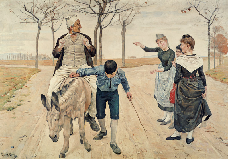 The Miller, his son and donkey à Ferdinand Hodler