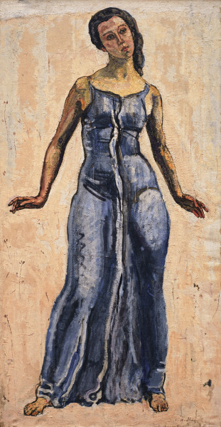 Figure from View into... à Ferdinand Hodler