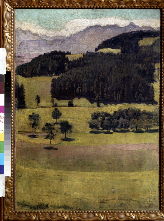 Landscape. Oaks at Stockhorn à Ferdinand Hodler