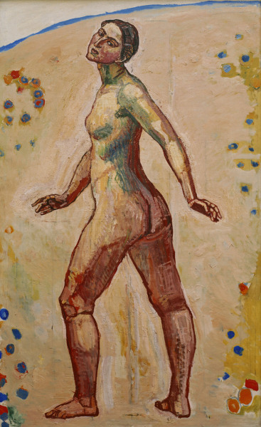 Female nude walking à Ferdinand Hodler