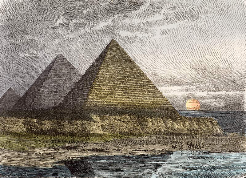 Giza , Pyramids à Ferdinand Jagemann