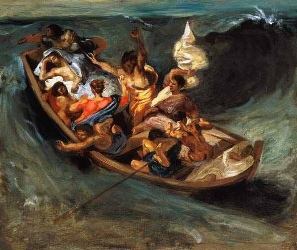 Le Christ dans l'orage sur la mer à Eugène Delacroix
