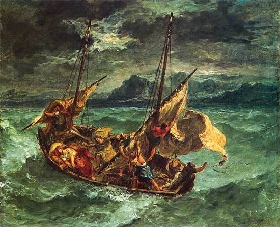 Le Christ sur le lac Genezareth à Eugène Delacroix