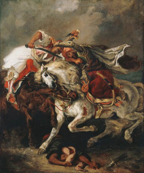 The Combat of the Giaour and the Pasha à Eugène Delacroix