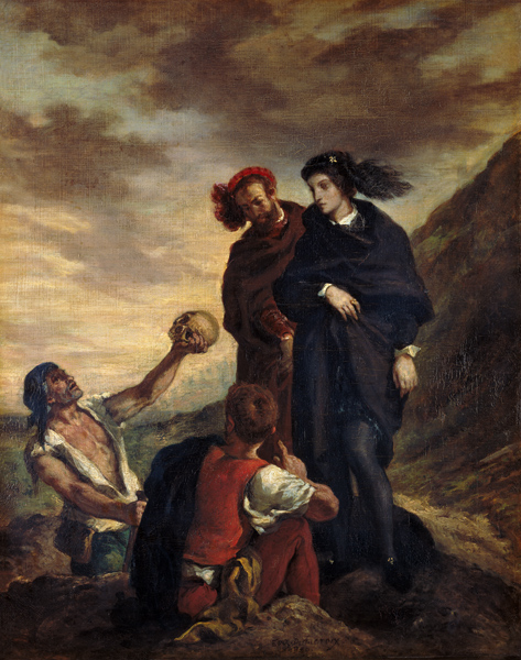 Hamlet and Horatio in the Graveyard à Eugène Delacroix