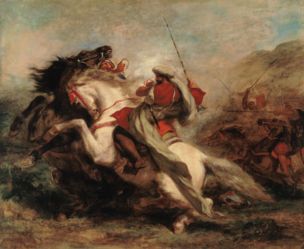 Kollision maurischer Reiter à Eugène Delacroix