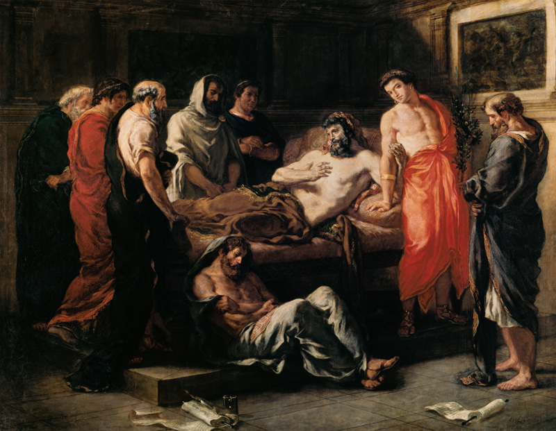 Study for The Death of Marcus Aurelius (121-180) à Eugène Delacroix