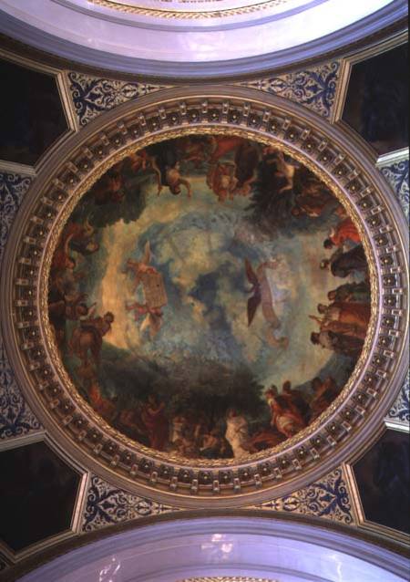 Aurora, ceiling painting possibly from the Library à Eugène Delacroix