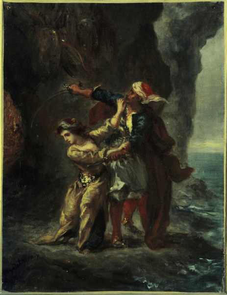 Byron, Braut von Abydos / Gem.Delacroix à Eugène Delacroix